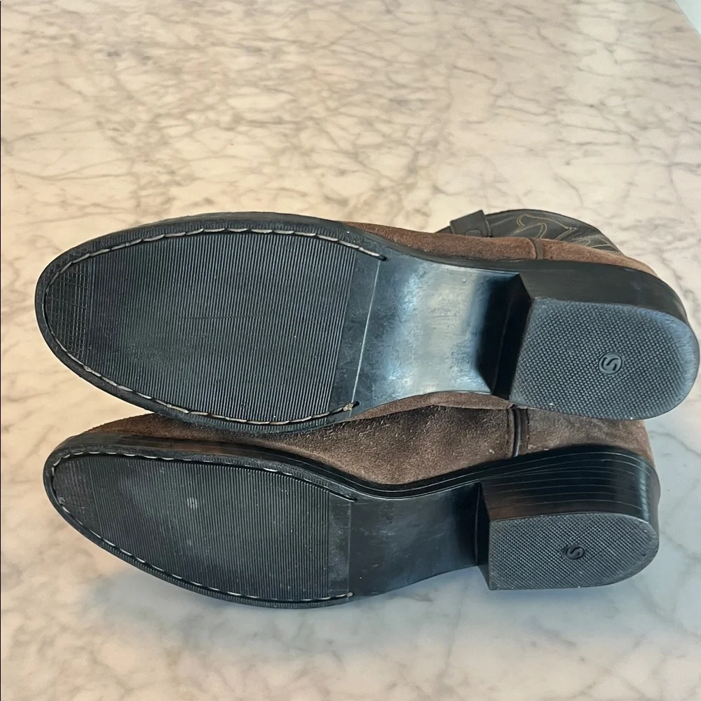 Masterson Brown and Black Leather Western Cowboy Boots Size 5 D